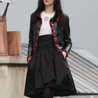 [샤넬]Chanel 2020 Womens Luxury Leather Jackets - 샤넬 2020 여성 럭셔리 가죽 자켓 Cha0609x.Size(s - l).블랙