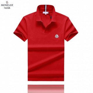 [매장판]Moncler 2020 Mens Logo Short Sleeved Polo Cotton Tshirts - 몽클레어 2020 남성 로고 코튼 폴로 반팔티 Moc01840x.Size(m - 3xl).레드