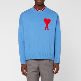 [아미]Ami 2020 Mens Logo Casual Sweaters - 아미 2020 남성 로고 캐쥬얼 스웨터 Ami0049x.Size(s - xl).블루