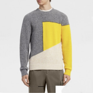[제냐]Zegna 2020 Mens Basic Crew-neck Wool Sweater - 제냐 2020 남성 베이직  터틀넥 울 스웨터 Zeg0199x.Size(m - 2xl).그레이
