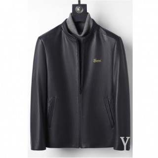 [구찌]Gucci 2020 Mens Classic Leather Jackets - 구찌 2020 남성 클래식 캐쥬얼 가죽 자켓 Guc03157x.Size(m - 3xl).블랙