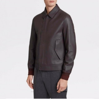 [제냐]Ermenegildo Zegna 2020 Mens Business Leather Jacket - 에르메네질도 제냐 2020 남성 비지니스 가죽 자켓 Zeg0211x.Size(m - 3xl).브라운