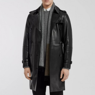 [버버리]Burberry 2020 Mens Casual Leather Coats - 버버리 2020 남성 캐쥬얼 가죽 코트 Bur03295x.Size(s - xl).블랙