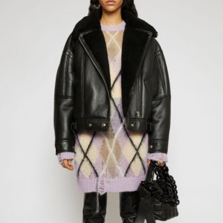Acne Sstudios 2019 Womens Casual Leather Jacket - 아크네 2019 여성 캐쥬얼 가죽 자켓 Acn0112x.Size(s - 3xl).블랙