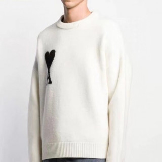 [아미]Ami 2020 Mens Logo Casual Sweaters - 아미 2020 남성 로고 캐쥬얼 스웨터 Ami0060x.Size(m - 2xl).화이트