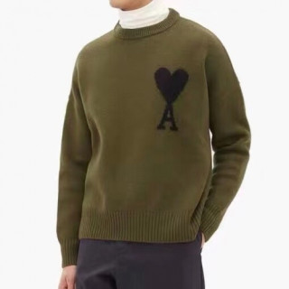 [아미]Ami 2020 Mens Logo Casual Sweaters - 아미 2020 남성 로고 캐쥬얼 스웨터 Ami0061x.Size(m - 2xl).카키