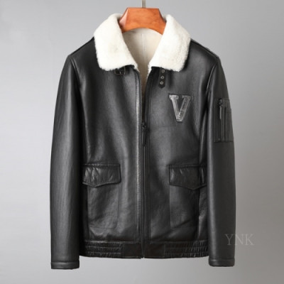 [루이비통]Louis vuitton 2020 Mens Logo Leather Jackets - 루이비통 2020 남성 로고 가죽 자켓 Lou02409x.Size(m - 3xl).블랙