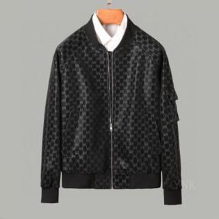 [구찌]Gucci 2020 Mens Classic Leather Jackets - 구찌 2020 남성 클래식 캐쥬얼 가죽 자켓 Guc03215x.Size(m - 3xl).블랙