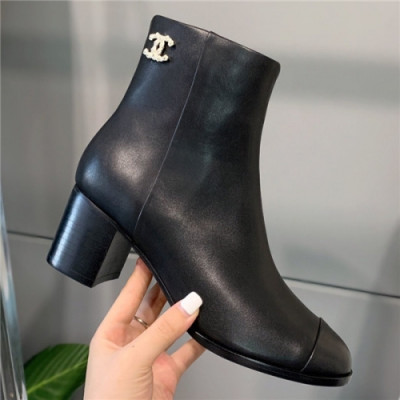 Chanel 2020 Women's Leather Ankle Boots - 샤넬 2020 여성용 레더 앤글부츠,Size(225-250),CHAS0482,블랙
