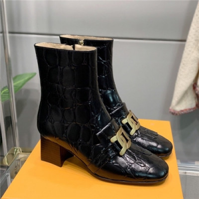 Tod's 2020 Women's Leather Ankle Boots - 토즈 2020 여성용 레더 앵글부츠,Size(225-250),TODS0138,블랙