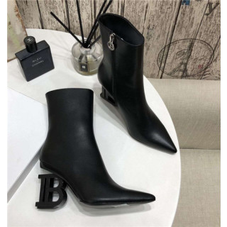 Balmain 2020 Women's Leather Ankle Boots - 발망 2020 여성용 레더 앵글부츠,Size(225-250),BALMS0013,블랙