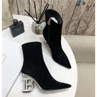 Balmain 2020 Women's Leather Ankle Boots - 발망 2020 여성용 레더 앵글부츠,Size(225-250),BALMS0014,블랙