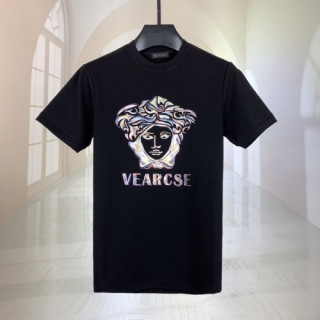 [베르사체]Versace 2020 Mens Logo Short Sleeved Tshirts - 베르사체 2020 남성 메두사 반팔티 Ver0749x.Size(m - 3xl).블랙