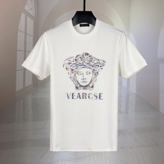 [베르사체]Versace 2020 Mens Logo Short Sleeved Tshirts - 베르사체 2020 남성 메두사 반팔티 Ver0750x.Size(m - 3xl).화이트