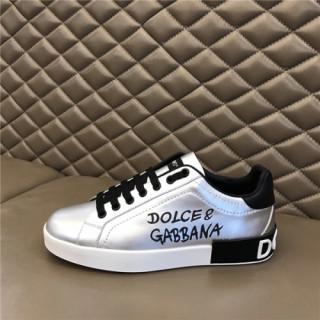 Dolce&Gabbana 2020 Men's Leather Sneakers - 돌체앤가바나 2020 남성용 레더 스니커즈,Size(240-270),DGS0242,실버