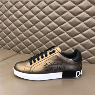 Dolce&Gabbana 2020 Men's Leather Sneakers - 돌체앤가바나 2020 남성용 레더 스니커즈,Size(240-270),DGS0243,골드