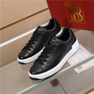Balmain 2020 Men's Leather Sneakers - 발망 2020 남성용 레더 스니커즈,Size(240-270),BALMS0018,블랙