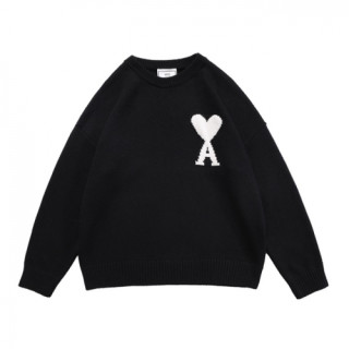 [아미]Ami 2020 Mens Logo Casual Sweaters - 아미 2020 남성 로고 캐쥬얼 스웨터 Ami0073x.Size(s - xl).블랙