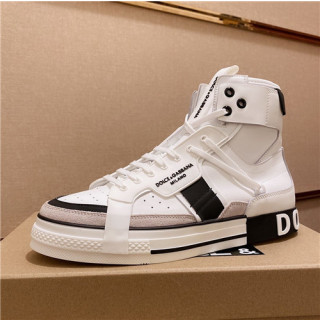 Dolce&Gabbana 2021 Men's Leather Sneakers - 돌체앤가바나 2021 남성용 레더 스니커즈,Size(240-270),DGS0259,화이트