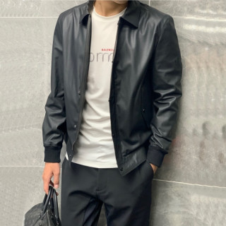 [제냐]Ermenegildo Zegna 2020 Mens Business Leather Jacket - 에르메네질도 제냐 2020 남성 비지니스 가죽 자켓 Zeg0238x.Size(m - 3xl).블랙