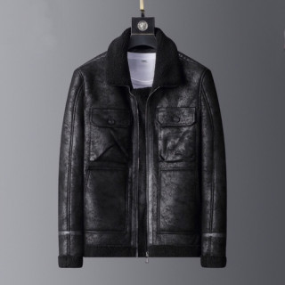 [알마니]Armani 2020 Mens Classic Leather Jackets - 알마니 2020 남성 클래식 캐쥬얼 가죽 자켓 Arm0852x.Size(l - 5xl).블랙
