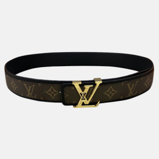 Louis Vuitton 2021 Men's Leather Belt - 루이비통 2021 남성용 레더 벨트,LOUBT0156,브라운