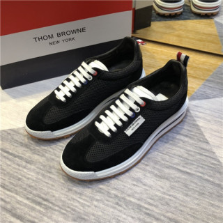 Thom Brown 2021 Men's Leather Sneakers - 톰브라운 2021 남성용 레더 스니커즈,Size(240-270),THOMS0043,블랙