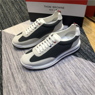 Thom Brown 2021 Men's Leather Sneakers - 톰브라운 2021 남성용 레더 스니커즈,Size(240-270),THOMS0044,블랙