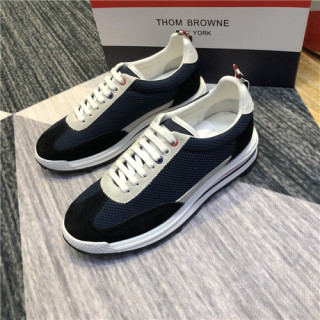 Thom Brown 2021 Men's Leather Sneakers - 톰브라운 2021 남성용 레더 스니커즈,Size(240-270),THOMS0045,블랙