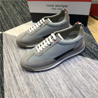 Thom Brown 2021 Men's Leather Sneakers - 톰브라운 2021 남성용 레더 스니커즈,Size(240-270),THOMS0049,그레이