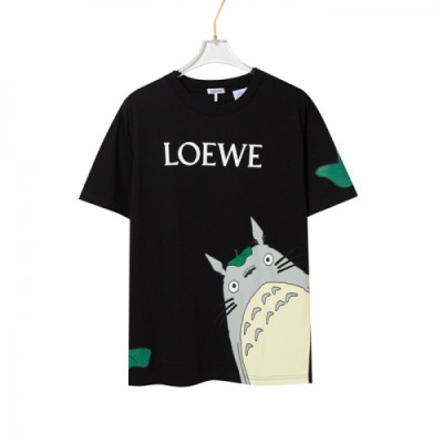 [로에베]Loewe 2021 Mm/Wm Smile Short Sleeved Tshirts - 로에베 2021 남/녀 스마일 반팔티 Loe0385x.Size(xs - l).블랙