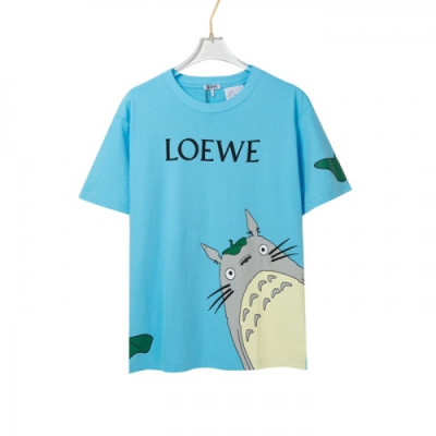 [로에베]Loewe 2021 Mm/Wm Smile Short Sleeved Tshirts - 로에베 2021 남/녀 스마일 반팔티 Loe0386x.Size(xs - l).블루