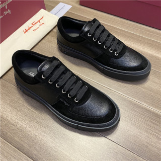 Salvatore Ferragamo 2021 Men's Leather Sneakers - 페라가모 2021 남성용 레더 스니커즈,Size(240-270),FGMS0532,블랙