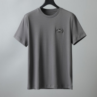 [페라가모]Ferragamo 2021 Mens Basic Logo Cotton Short Sleeved Tshirts - 페라가모 2021 남성 베이직 로고 코튼 반팔티 Fer0318x.Size(m - 3xl).그레이