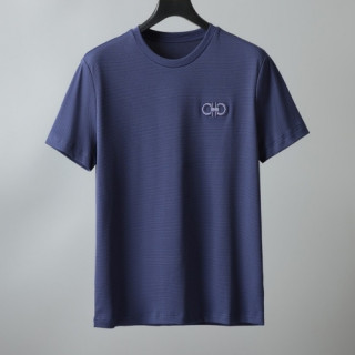 [페라가모]Ferragamo 2021 Mens Basic Logo Cotton Short Sleeved Tshirts - 페라가모 2021 남성 베이직 로고 코튼 반팔티 Fer0320x.Size(m - 3xl).네이비