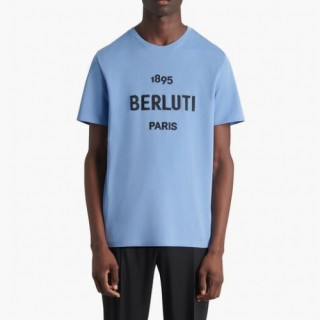 [벨루티]Berluti 2021 Mens Classic Short Sleeved Tshirts - 벨루티 2021 남성 클래식 반팔티 Ber0035x.Size(m - 3xl).블루