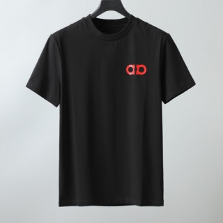 [페라가모]Ferragamo 2021 Mens Basic Logo Cotton Short Sleeved Tshirts - 페라가모 2021 남성 베이직 로고 코튼 반팔티 Fer0322x.Size(m - 3xl).블랙