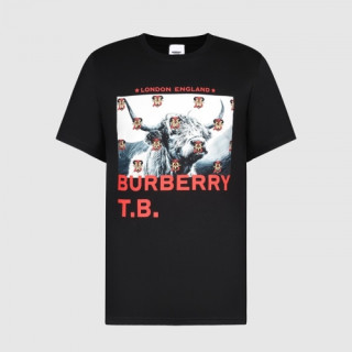 [버버리]Burberry 2021 Mm/Wm Logo Cotton Short Sleeved Tshirts - 버버리 2021 남/녀 로고 코튼 반팔티 Bur03698x.Size(s - xl).블랙