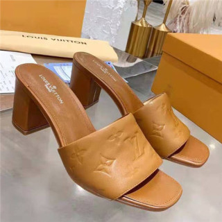 Louis Vuitton 2021 Women's Leather High Heel Slipper - 루이비통 2021 여성용 레더 하이힐 슬리퍼 ,Size(225-250),LOUS1840,카멜