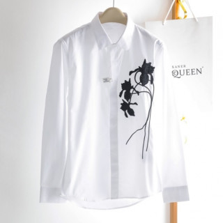 Alexander McQueen 2021 Mens Business Cotton Tshirts - 알렉산더 맥퀸 2021  남성 비지니스 코튼 셔츠 Ale0098x.Size(s - 2xl).화이트