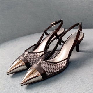 Louis Vuitton 2021 Women's Leather High Heel Slipper - 루이비통 2021 여성용 레더 하이힐 슬리퍼 ,Size(225-250),LOUS1845,블랙