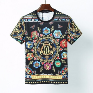 [돌체앤가바나]Dolce&Gabbana 2021 Mens Logo Silket Short Sleeved Tshirts - 돌체앤가바나 2021 남성 로고 실켓 반팔티 Dol0290x.Size(m - 3xl).블랙