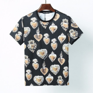 [돌체앤가바나]Dolce&Gabbana 2021 Mens Logo Silket Short Sleeved Tshirts - 돌체앤가바나 2021 남성 로고 실켓 반팔티 Dol0292x.Size(m - 3xl).블랙