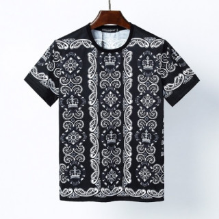 [돌체앤가바나]Dolce&Gabbana 2021 Mens Logo Silket Short Sleeved Tshirts - 돌체앤가바나 2021 남성 로고 실켓 반팔티 Dol0296x.Size(m - 3xl).블랙