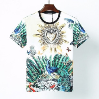 [돌체앤가바나]Dolce&Gabbana 2021 Mens Logo Silket Short Sleeved Tshirts - 돌체앤가바나 2021 남성 로고 실켓 반팔티 Dol0299x.Size(m - 3xl).화이트