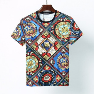 [돌체앤가바나]Dolce&Gabbana 2021 Mens Logo Silket Short Sleeved Tshirts - 돌체앤가바나 2021 남성 로고 실켓 반팔티 Dol0301x.Size(m - 3xl).블랙