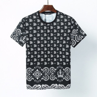 [돌체앤가바나]Dolce&Gabbana 2021 Mens Logo Silket Short Sleeved Tshirts - 돌체앤가바나 2021 남성 로고 실켓 반팔티 Dol0302x.Size(m - 3xl).블랙