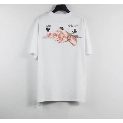 [오프화이트]Off-white 2021 Mm/Wm Printing Logo Crew - neck Cotton Short Sleeved Tshirts - 오프화이트 2021 남/녀 프린팅 로고 코튼 반팔티 Off0654x.Size(s - xl).화이트