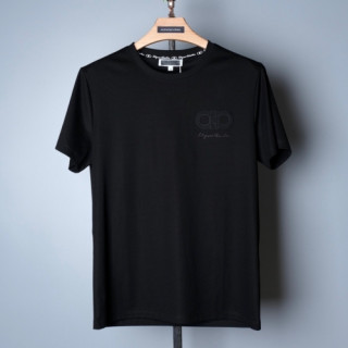 [페라가모]Ferragamo 2021 Mens Basic Logo Cotton Short Sleeved Tshirts - 페라가모 2021 남성 베이직 로고 코튼 반팔티 Fer0324x.Size(m - 3xl).블랙