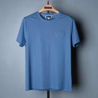 [페라가모]Ferragamo 2021 Mens Basic Logo Cotton Short Sleeved Tshirts - 페라가모 2021 남성 베이직 로고 코튼 반팔티 Fer0322x.Size(m - 3xl).블루